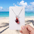 Ocean Drop Whale Necklace - Recycled Glass Pendant To Protect The Whales - Red - Approx. 19.69" / 50cm - image 10