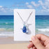 Ocean Drop Whale Necklace - Recycled Glass Pendant To Protect The Whales - Blue - Approx. 19.69" / 50cm - image 5