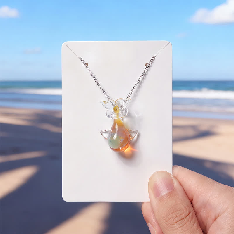 Ocean Drop Whale Necklace - Recycled Glass Pendant To Protect The Whales - image 13