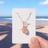 Whale Tail Pendant Necklace - Recycled Ocean Glass From Pollution to Protection - Orange - Approx. 19.69" / 50cm - image 7
