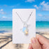 Whale Tail Pendant Necklace - Recycled Ocean Glass From Pollution to Protection - White - Approx. 19.69" / 50cm - image 8