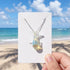 Whale Tail Pendant Necklace - Recycled Ocean Glass From Pollution to Protection - Gold - Approx. 19.69" / 50cm - image 9