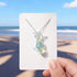 Whale Tail Pendant Necklace - Recycled Ocean Glass From Pollution to Protection - Green - Approx. 19.69" / 50cm - image 4