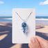 Save The Jellyfish Sea Glass Necklace - Recycled Ocean Glass Supporting Ocean Cleanup - Blue - Approx. 19.69" / 50cm - image 0