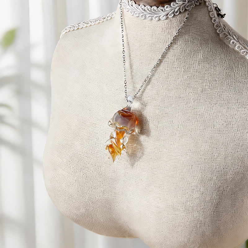 Save The Jellyfish Sea Glass Necklace - Recycled Ocean Glass Supporting Ocean Cleanup - image 6