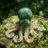Healing Crystal Octopus Sea Animal Decor - Handmade Resin Glass Octopus with Gold Flakes - Green - image 0