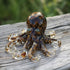 Healing Crystal Octopus Sea Animal Decor - Handmade Resin Glass Octopus with Gold Flakes - Brown - image 13