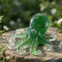 Healing Crystal Octopus Sea Animal Decor - Handmade Resin Glass Octopus with Gold Flakes - Spring Green - image 7