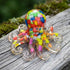 Healing Crystal Octopus Sea Animal Decor - Handmade Resin Glass Octopus with Gold Flakes - Multi-Color - image 4