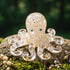 Healing Crystal Octopus Sea Animal Decor - Handmade Resin Glass Octopus with Gold Flakes - White - image 6
