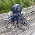 Healing Crystal Octopus Sea Animal Decor - Handmade Resin Glass Octopus with Gold Flakes - Navy - image 12