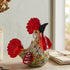 Hand Blown Glass Rooster Figurine - Multicolor Confetti Glass Chicken Statue Decor - image 6