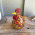 Colored Glazed Glass Chicken Figurines - Speckled Glass Hen Collection Animal Ornaments - image 6