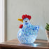 Colored Glazed Glass Chicken Figurines - Speckled Glass Hen Collection Animal Ornaments - image 4