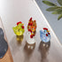 Colored Glazed Glass Chicken Figurines - Speckled Glass Hen Collection Animal Ornaments - image 2