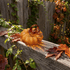 Pumpkin Figurines With Curly Stem - Handcrafted Fall Table Decor - image 4