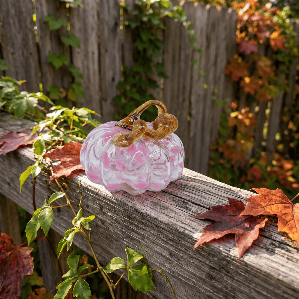 Pumpkin Figurines With Curly Stem - Handcrafted Fall Table Decor - image 6