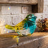 Morning Light Suncatcher Bird Figurine - Handblown Art Crystal Glass Ornament - Yellow & Green - image 5