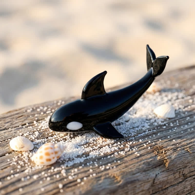 The Orca Pod - Mini Handblown Glass Orca Family | Ocean Guardians Collection - image 2