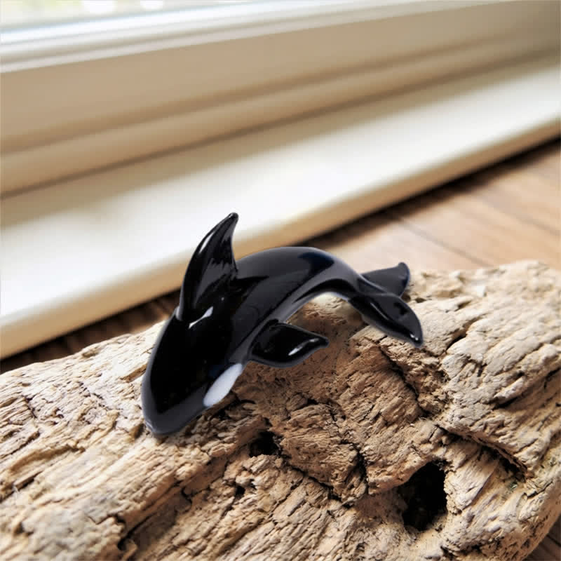 The Orca Pod - Mini Handblown Glass Orca Family | Ocean Guardians Collection - Style #4 - image 5