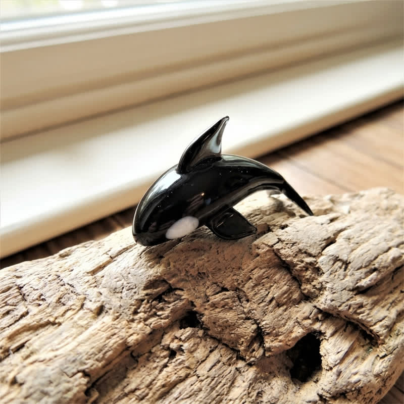The Orca Pod - Mini Handblown Glass Orca Family | Ocean Guardians Collection - Style #8 - image 9