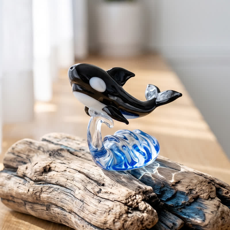 The Orca Pod - Mini Handblown Glass Orca Family | Ocean Guardians Collection - Style #3 - image 3