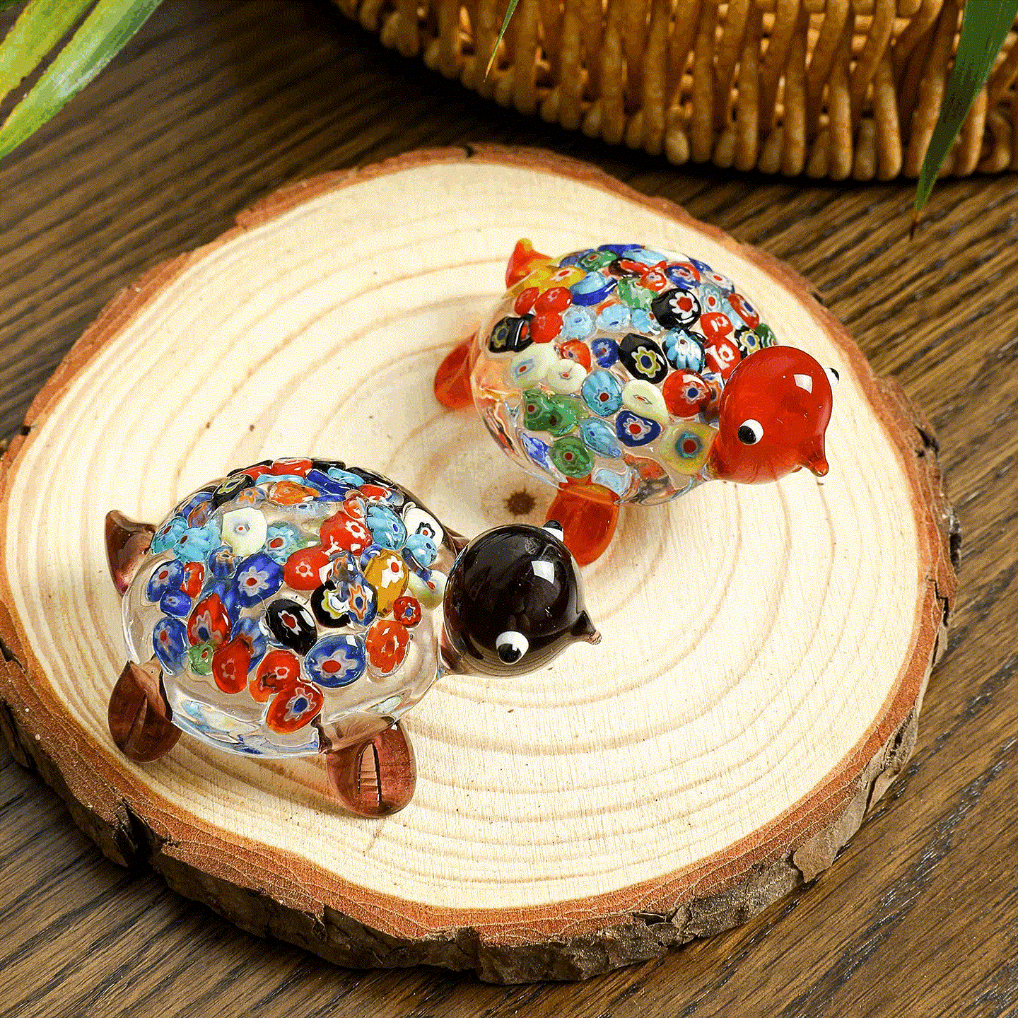 Slow Parade Colorful Turtle Sculpture - Handblown Glass Turtle Figurine Collection - image 2