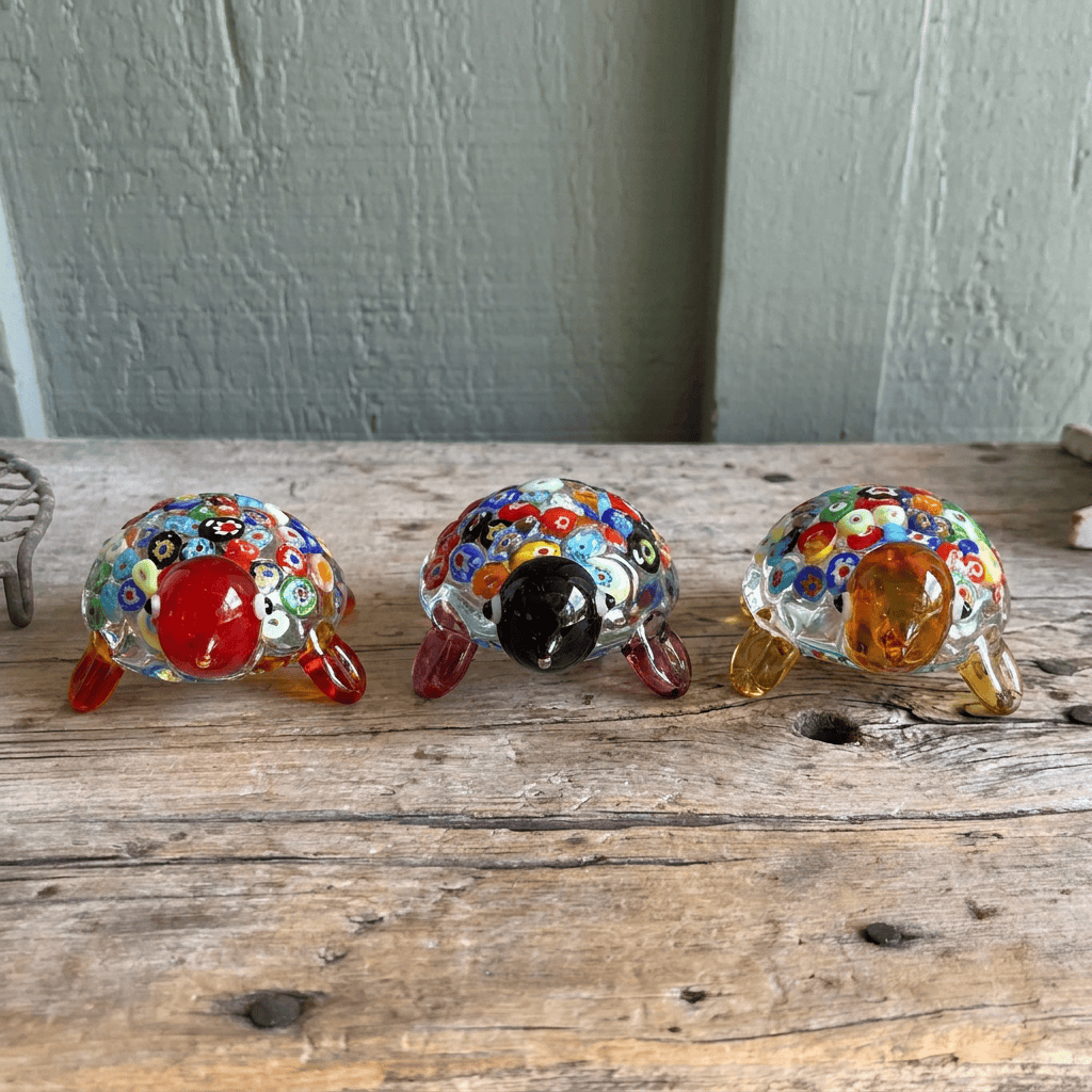 Slow Parade Colorful Turtle Sculpture - Handblown Glass Turtle Figurine Collection - image 4