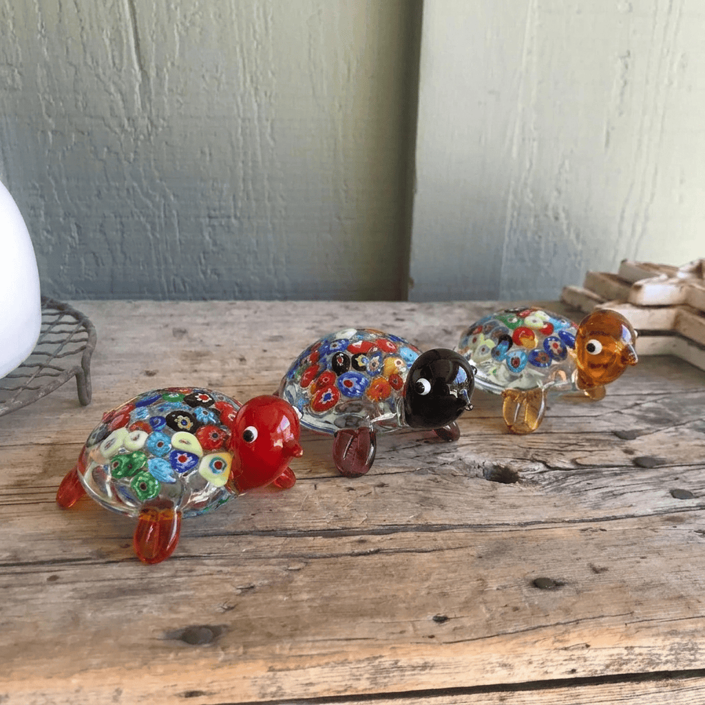 Slow Parade Colorful Turtle Sculpture - Handblown Glass Turtle Figurine Collection - image 5