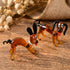 Coffee Dachshund Pups Sculpture - Funny Handmade Glass Dog Figurines Collection - image 3