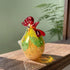 Farmhouse Guardian Sunlight Rooster Sculpture - Handblown Colorful Art Glass Rooster Figurine - image 1