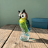 Colorful Speckled Glass Owl Figurine - Yellow & Green Handblown Art Glass Owl Ornament  - image 2