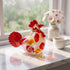 Morning Glory Glass Hen Figurine - Handblown Glass Chicken Figurine That Brings Good Fortune - Chicken - image 0