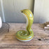 Green & Yellow Swirl Snake Figurine - Cute Hand Blown Snake Decor for Desk & Shelf - image 1