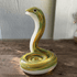 Green & Yellow Swirl Snake Figurine - Cute Hand Blown Snake Decor for Desk & Shelf - Snake - image 0