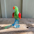 Rainforest Jewel Happy Parrot Figurine - Tropical Art Hand-Blown Glass Parrot Figurine - image 1