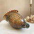Large Amber & Teal Conch Decor - Hand-Blown Glass Conch Shell Sculpture - image 5