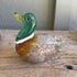 Magic Mallard Duck Statue - Handblown Speckled Art Glass Duck Figurine - Mallard Duck - image 0