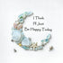 Just Be Happy Today Crescent Moon Sea Glass Framed Art - Seaglass Card - 8" X 8" - image 1