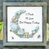 Just Be Happy Today Crescent Moon Sea Glass Framed Art - image 0