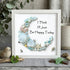Just Be Happy Today Crescent Moon Sea Glass Framed Art - White - 8" X 8" - image 9