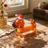 Mini Long Dachshund Dog In Cozy Sweaters Collection - Hand Blown Glass Wiener Dog Statue - Orange Striped - image 10