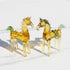 The Galloping Luck Sunshine Ponies Statue - Handblown Glass Horse Figurine Collection - image 2
