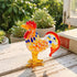 Happy Cluckers Good Fortune Rooster Statue - Handblown Mini Glass Sculpture Collection - Orange - image 5