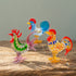 Happy Cluckers Good Fortune Rooster Statue - Handblown Mini Glass Sculpture Collection - image 4