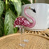 Little Glass Flamingos Animal Statue Decor - Handblown Mini Glass Sculpture Collection - Purple - image 3