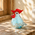 The Sunrise Cock Glass Sculpture - Hand-blown Glass Chicken Figurines Collection - Blue - image 4