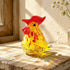 The Sunrise Cock Glass Sculpture - Hand-blown Glass Chicken Figurines Collection - Yellow - image 3