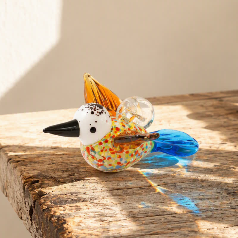 The Garden Messengers Hummingbird Sculpture - Hand-blown Glass Hanging Humming Bird Figurine - image 5