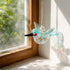 The Garden Messengers Hummingbird Sculpture - Hand-blown Glass Hanging Humming Bird Figurine - Blue - image 2